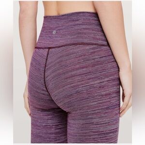 Lululemon Wunder Under HR 21" Edged Stripe Jacquard Blueprint Royal Ruby Legging